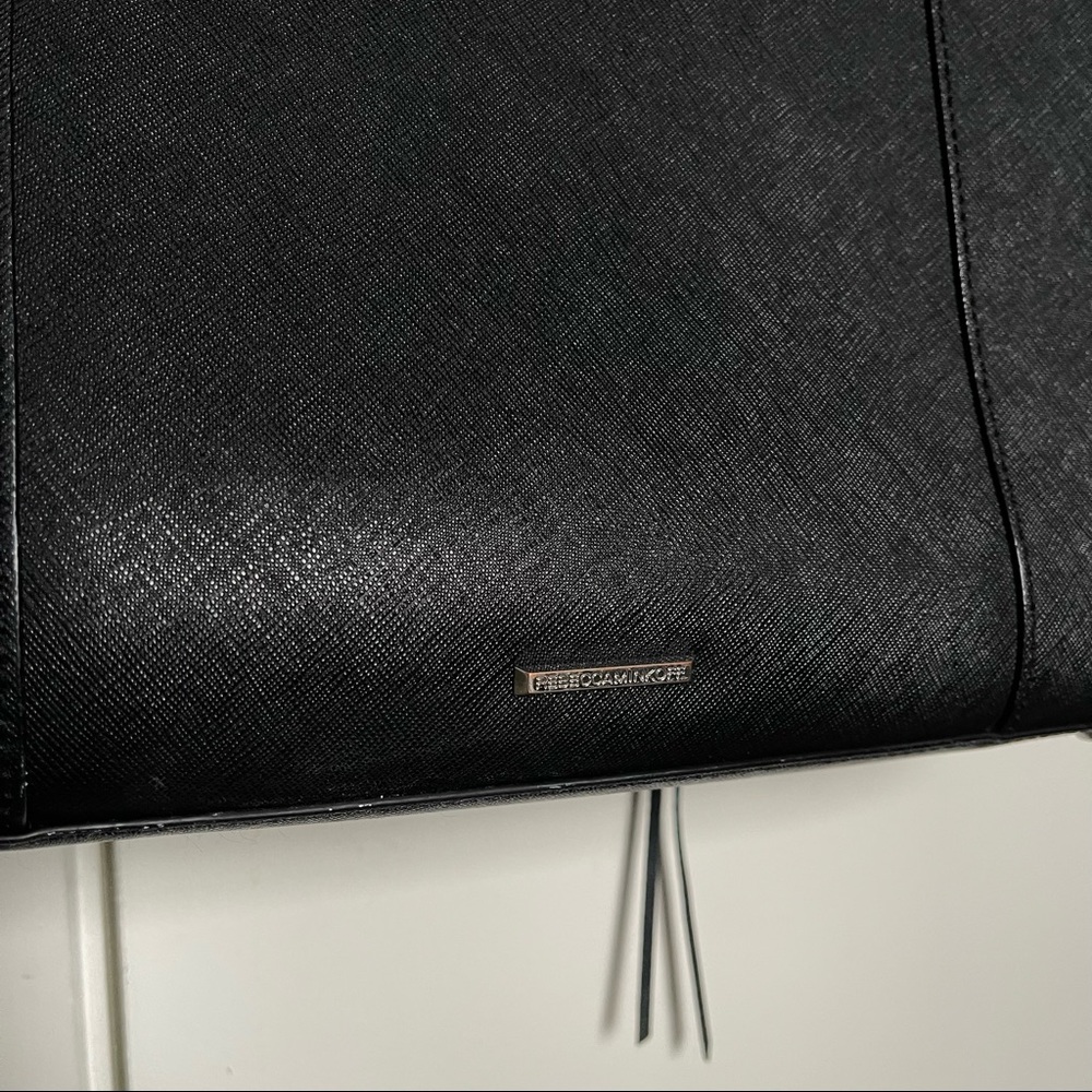 Rebecca Minkoff Medium Mab Oil Malaga Leather Black Shoulder Bag Tote - Picture 16 of 16